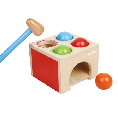 New Wooden Knocking Ball Hammer Game , wooden Hammer bench From Sky-blue factory